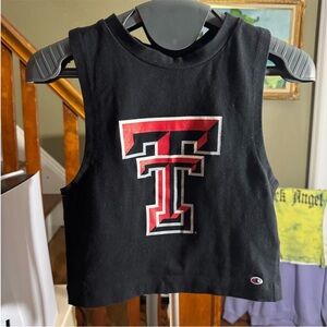 Champion Kids Black Tank Top with Red Logo